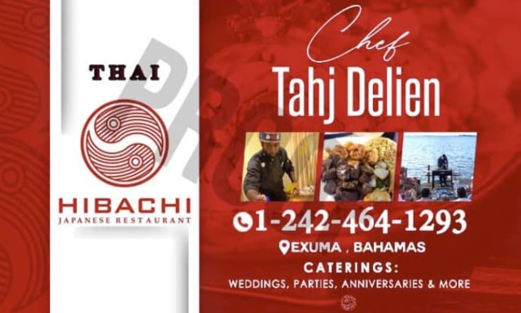 Chef Tahj Delien, Exuma, Bahamas